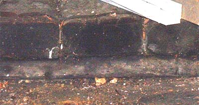 Timbers laid over the opening to the Well shaft